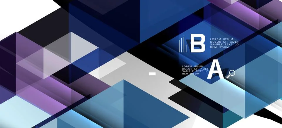 Abstract triangle pattern, colorful backdrop. Presentation template. Modern Stock Illustration