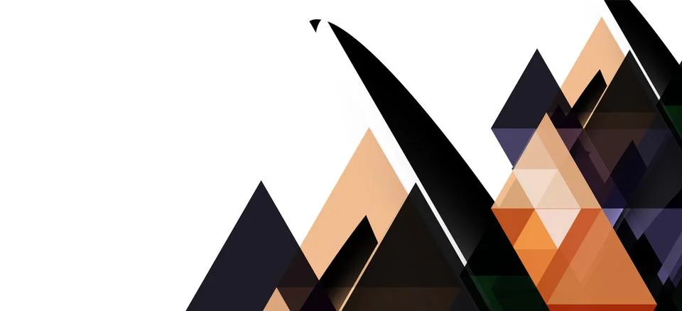 Abstract triangle pattern, colorful backdrop. Presentation template. Modern 스톡 일러스트