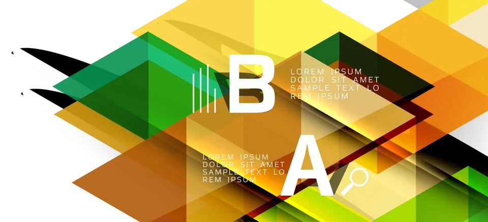 Abstract triangle pattern, colorful backdrop. Presentation template. Modern Stock Illustration