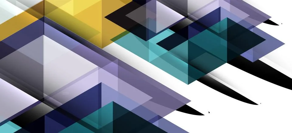Abstract triangle pattern, colorful backdrop. Presentation template. Modern Stock Illustration