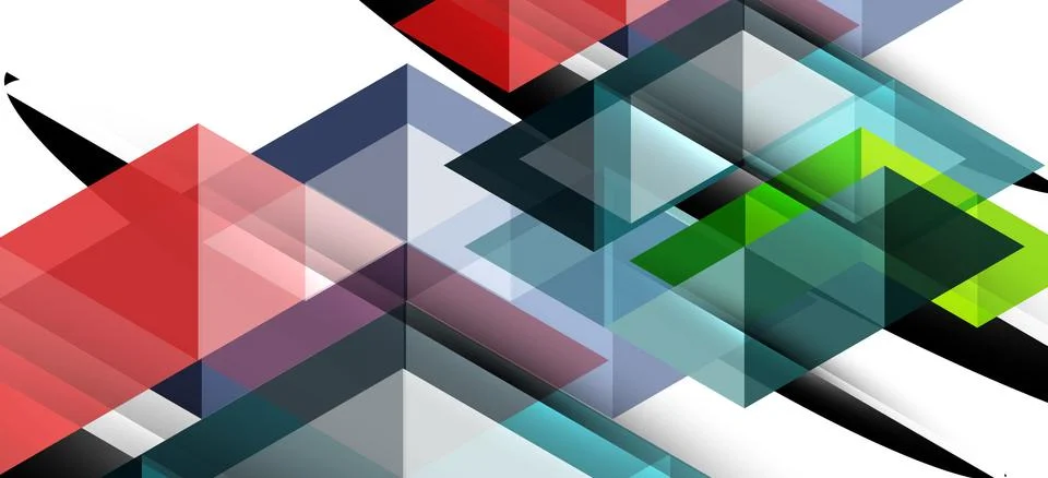 Abstract triangle pattern, colorful backdrop. Presentation template. Modern Stock Illustration