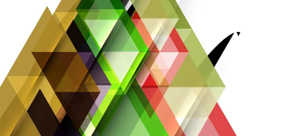 Abstract triangle pattern, colorful backdrop. Presentation template. Modern Stock Illustration