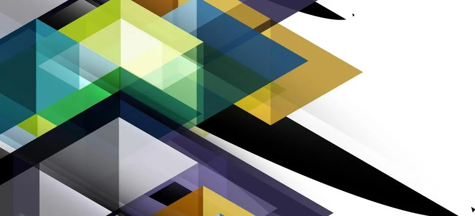 Abstract triangle pattern, colorful backdrop. Presentation template. Modern Stock Illustration