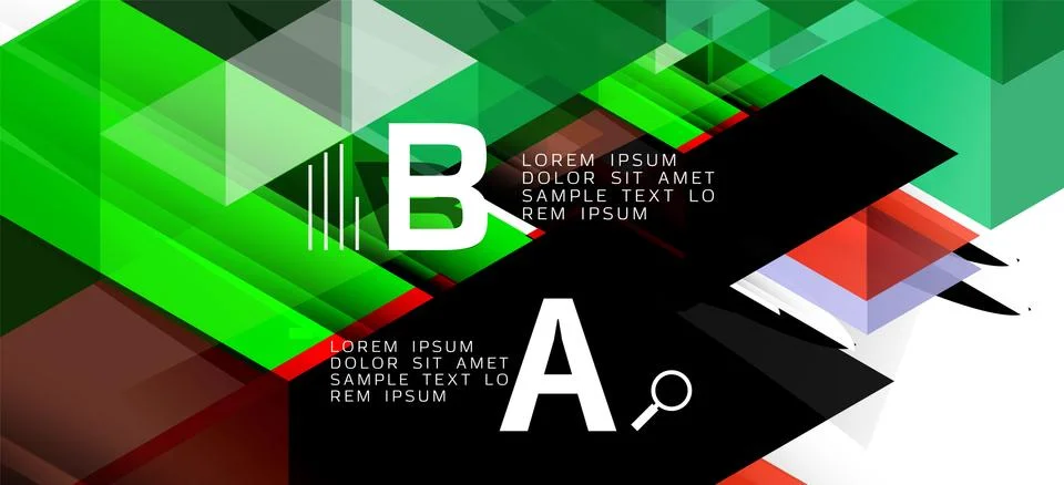 Abstract triangle pattern, colorful backdrop. Presentation template. Modern Illustrazione stock