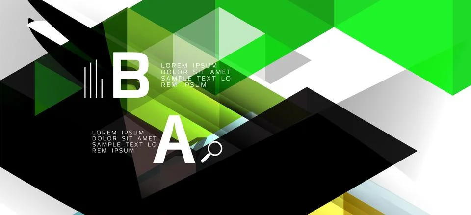 Abstract triangle pattern, colorful backdrop. Presentation template. Modern 스톡 일러스트