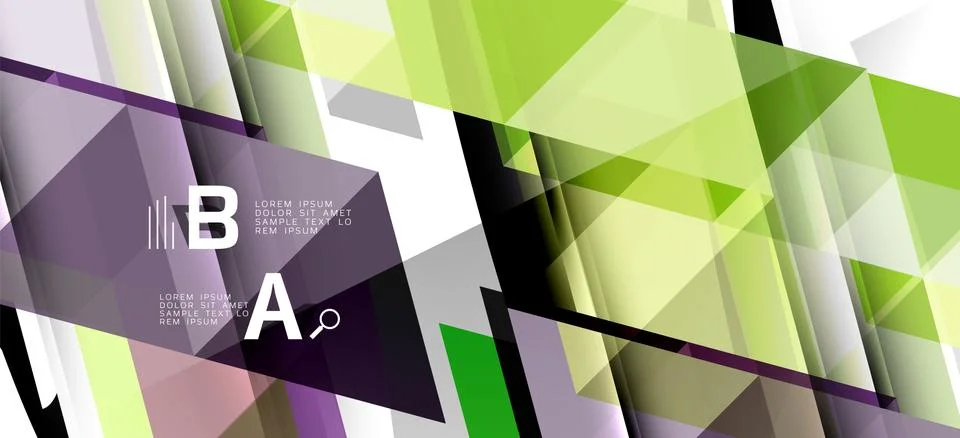 Abstract triangle pattern, colorful backdrop. Presentation template. Modern Stock Illustration