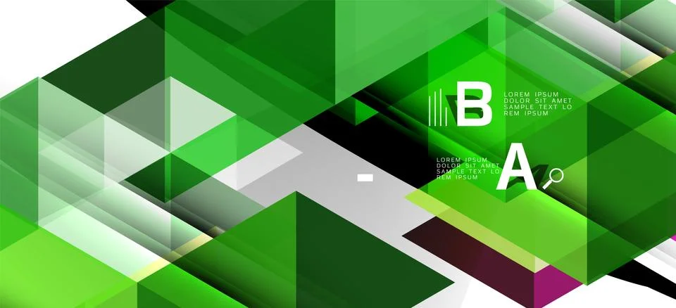 Abstract triangle pattern, colorful backdrop. Presentation template. Modern Stock Illustration