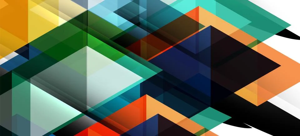 Abstract triangle pattern, colorful backdrop. Presentation template. Modern Illustrazione stock