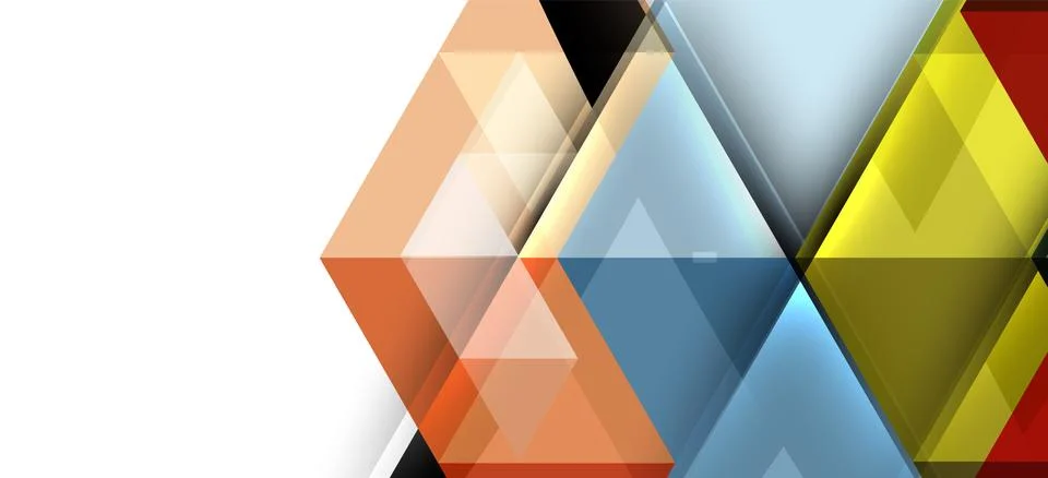 Abstract triangle pattern, colorful backdrop. Presentation template. Modern Stock Illustration