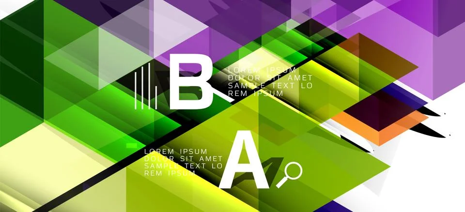 Abstract triangle pattern, colorful backdrop. Presentation template. Modern Stockillustratie