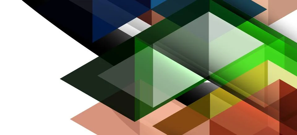 Abstract triangle pattern, colorful backdrop. Presentation template. Modern Stock Illustration