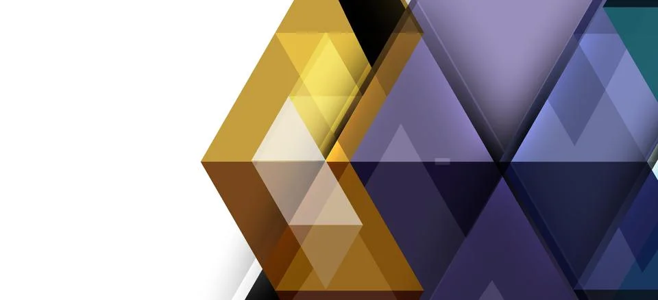Abstract triangle pattern, colorful backdrop. Presentation template. Modern Stock Illustration