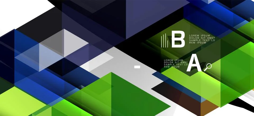 Abstract triangle pattern, colorful backdrop. Presentation template. Modern Stock Illustration