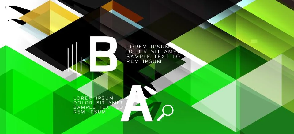 Abstract triangle pattern, colorful backdrop. Presentation template. Modern 스톡 일러스트