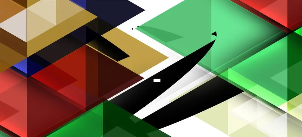 Abstract triangle pattern, colorful backdrop. Presentation template. Modern Stock Illustration