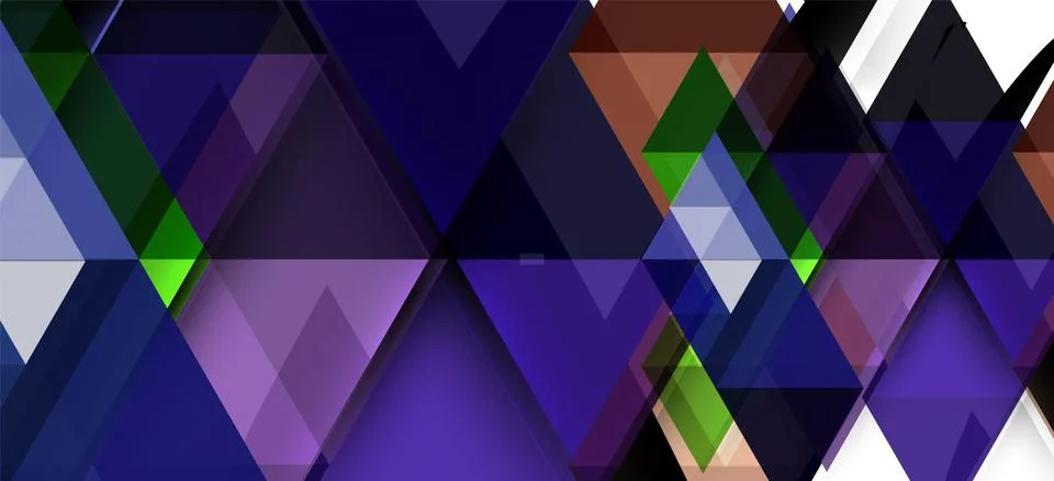 Abstract triangle pattern, colorful backdrop. Presentation template. Modern Stock Illustration
