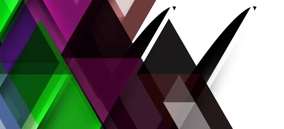 Abstract triangle pattern, colorful backdrop. Presentation template. Modern Stock Illustration