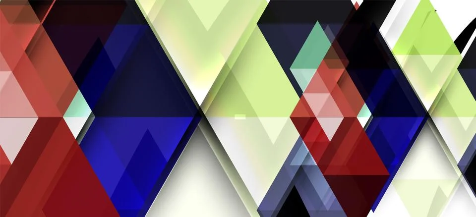 Abstract triangle pattern, colorful backdrop. Presentation template. Modern Stock Illustration