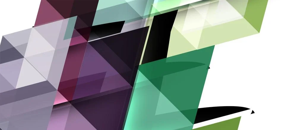 Abstract triangle pattern, colorful backdrop. Presentation template. Modern Stock Illustration