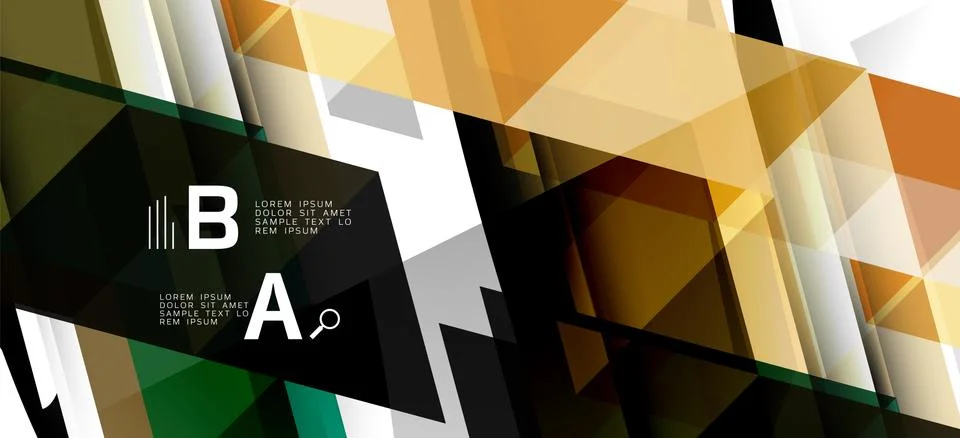 Abstract triangle pattern, colorful backdrop. Presentation template. Modern Stock Illustration