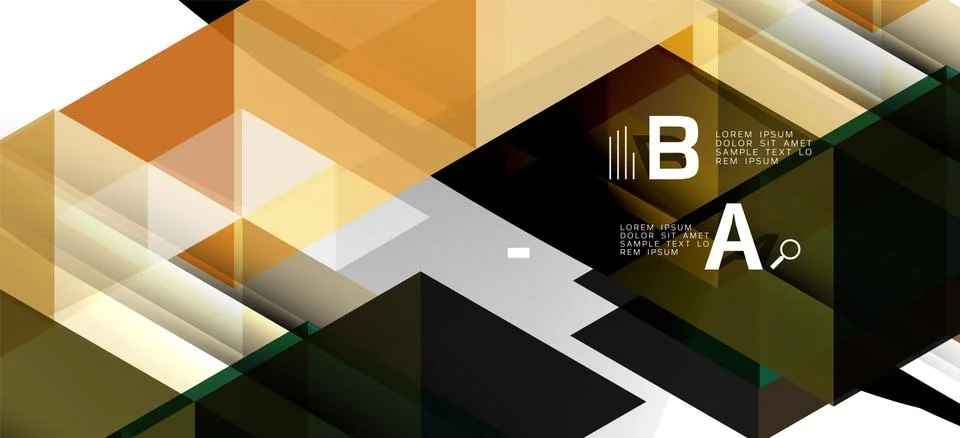 Abstract triangle pattern, colorful backdrop. Presentation template. Modern Stock Illustration