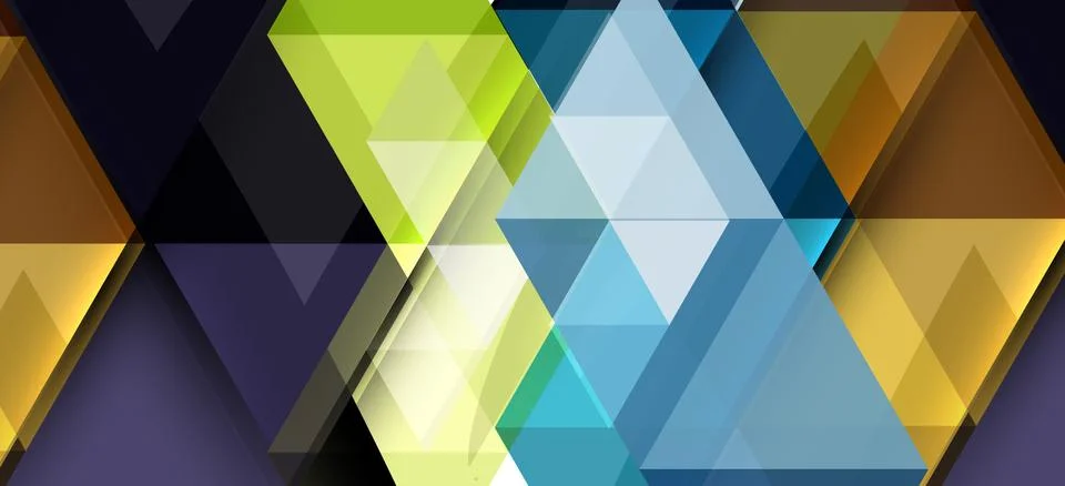 Abstract triangle pattern, colorful backdrop. Presentation template. Modern Illustrazione stock