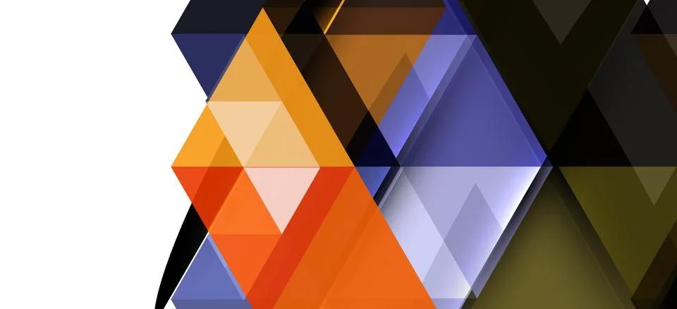 Abstract triangle pattern, colorful backdrop. Presentation template. Modern Stock Illustration