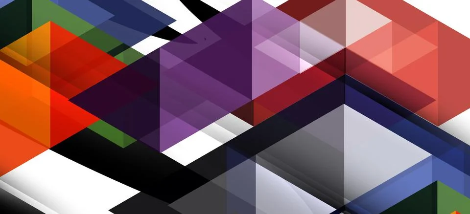 Abstract triangle pattern, colorful backdrop. Presentation template. Modern Stock Illustration