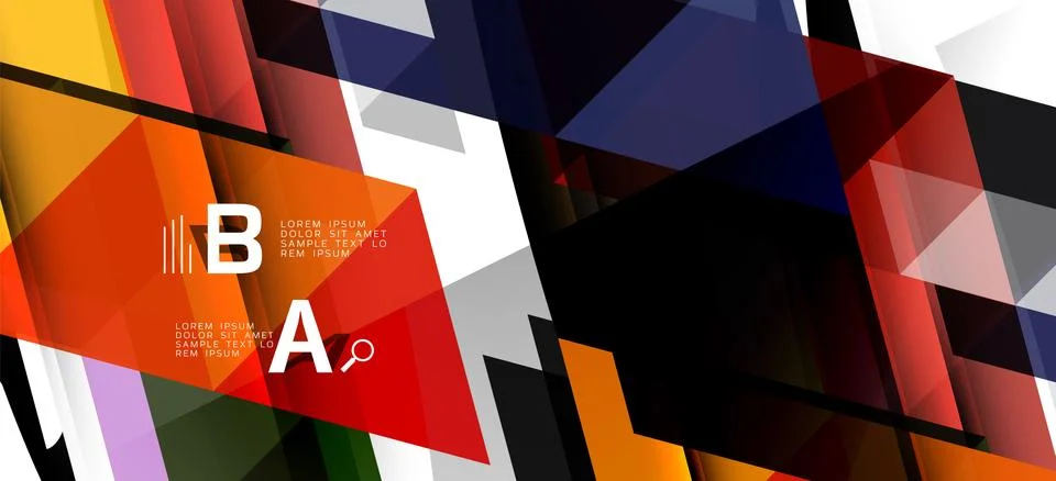 Abstract triangle pattern, colorful backdrop. Presentation template. Modern 스톡 일러스트