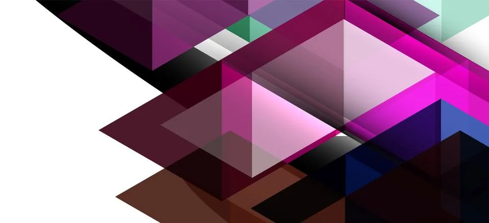 Abstract triangle pattern, colorful backdrop. Presentation template. Modern Illustrazione stock