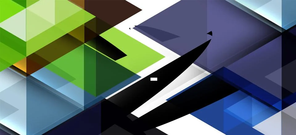 Abstract triangle pattern, colorful backdrop. Presentation template. Modern Illustrazione stock