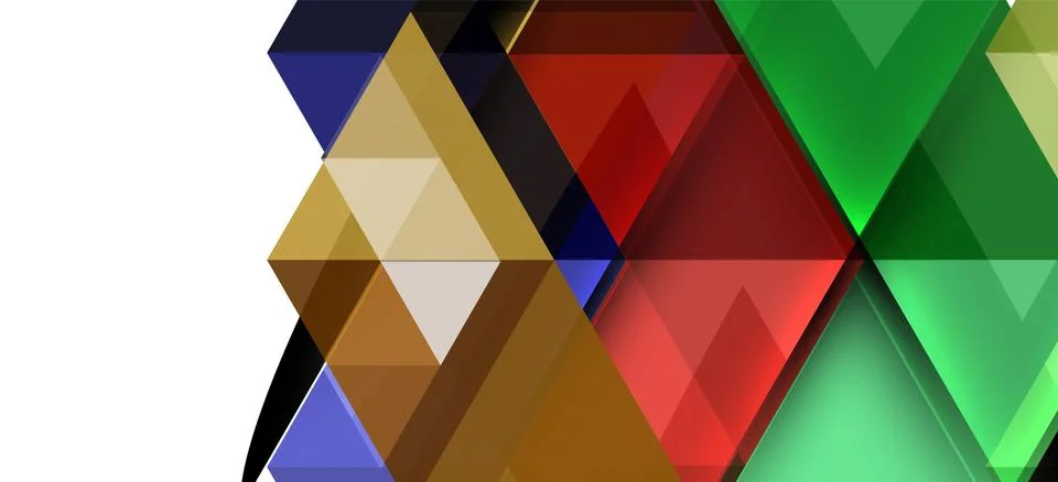 Abstract triangle pattern, colorful backdrop. Presentation template. Modern Stock Illustration
