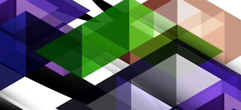 Abstract triangle pattern, colorful backdrop. Presentation template. Modern Stock Illustration