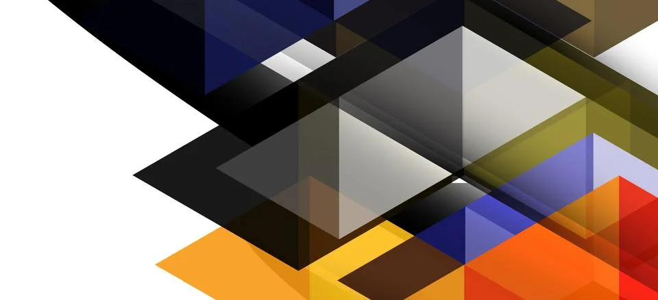 Abstract triangle pattern, colorful backdrop. Presentation template. Modern Stock Illustration