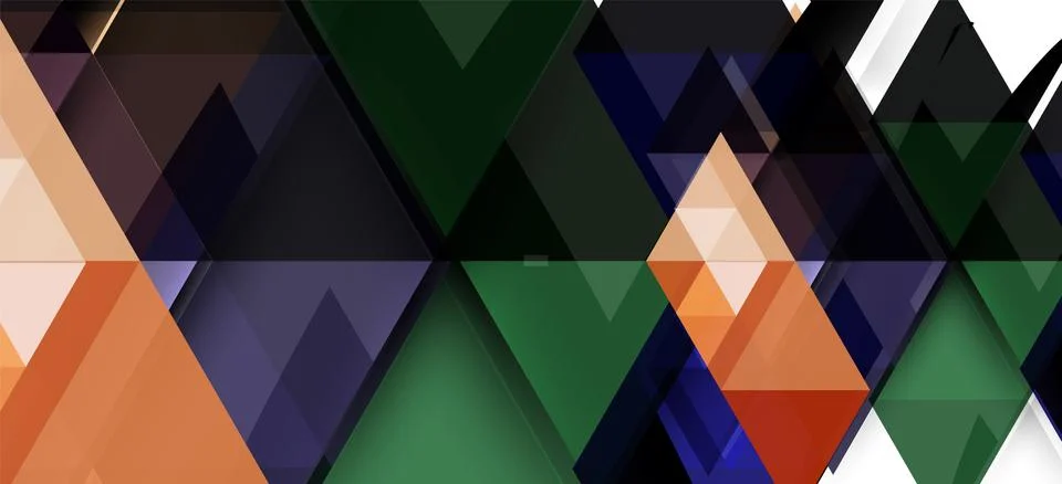 Abstract triangle pattern, colorful backdrop. Presentation template. Modern Stockillustratie