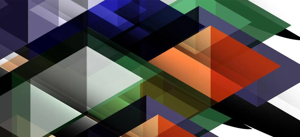 Abstract triangle pattern, colorful backdrop. Presentation template. Modern Stock Illustration