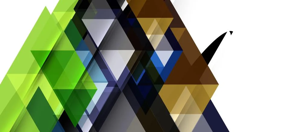 Abstract triangle pattern, colorful backdrop. Presentation template. Modern Illustrazione stock