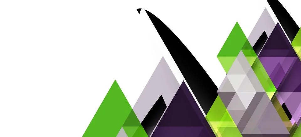 Abstract triangle pattern, colorful backdrop. Presentation template. Modern Stock Illustration