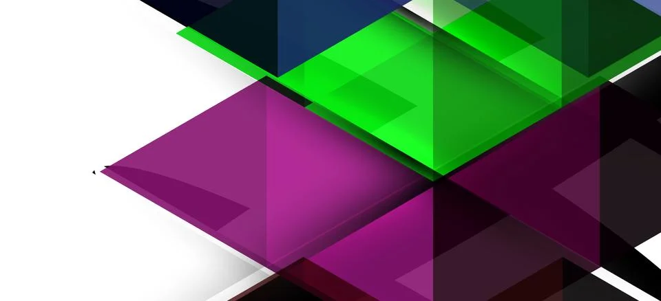 Abstract triangle pattern, colorful backdrop. Presentation template. Modern Stock Illustration