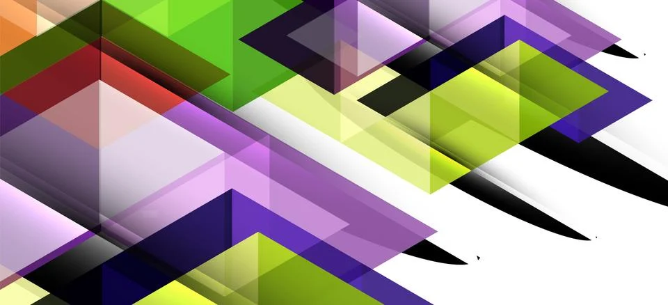 Abstract triangle pattern, colorful backdrop. Presentation template. Modern Stock Illustration