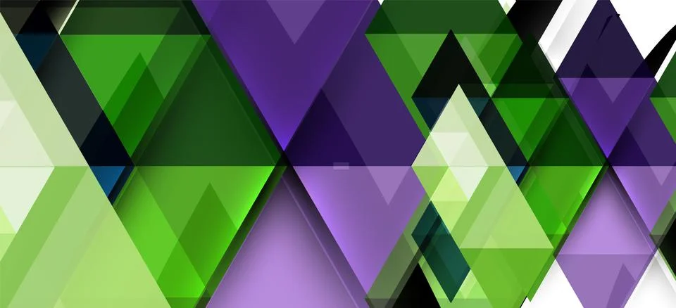 Abstract triangle pattern, colorful backdrop. Presentation template. Modern Stockillustratie