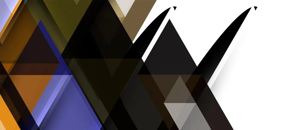 Abstract triangle pattern, colorful backdrop. Presentation template. Modern Stock Illustration