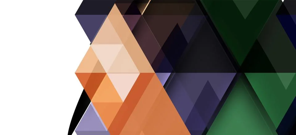 Abstract triangle pattern, colorful backdrop. Presentation template. Modern Stock Illustration