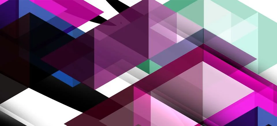 Abstract triangle pattern, colorful backdrop. Presentation template. Modern Stock Illustration