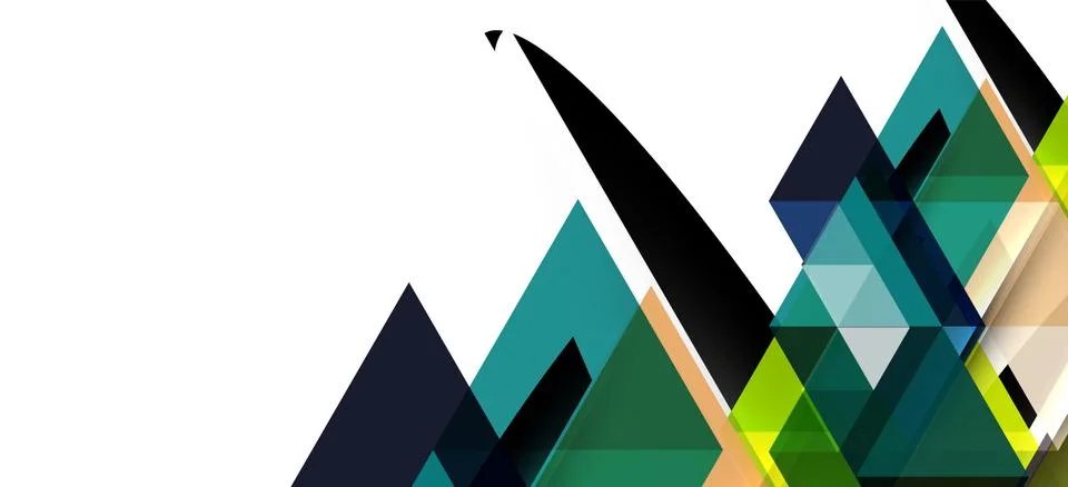 Abstract triangle pattern, colorful backdrop. Presentation template. Modern Illustrazione stock