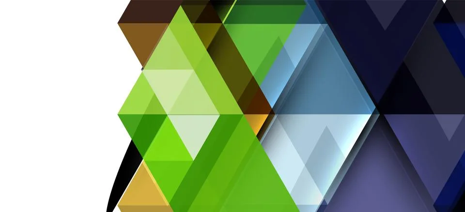 Abstract triangle pattern, colorful backdrop. Presentation template. Modern Stock Illustration