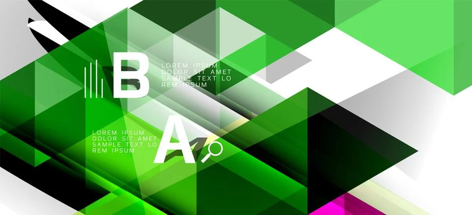 Abstract triangle pattern, colorful backdrop. Presentation template. Modern 스톡 일러스트