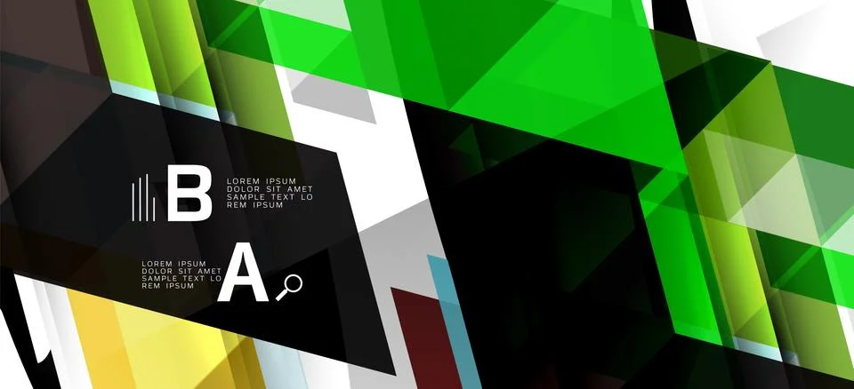 Abstract triangle pattern, colorful backdrop. Presentation template. Modern 스톡 일러스트