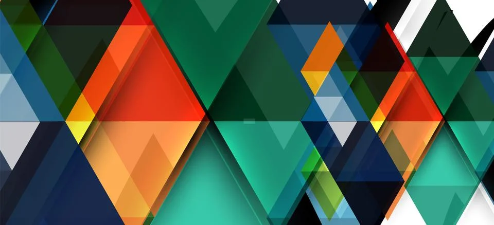 Abstract triangle pattern, colorful backdrop. Presentation template. Modern Stockillustratie