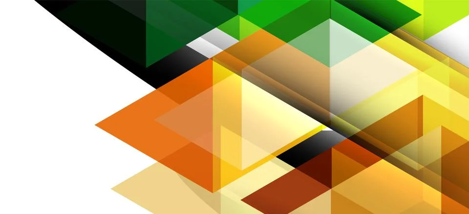 Abstract triangle pattern, colorful backdrop. Presentation template. Modern Stock Illustration